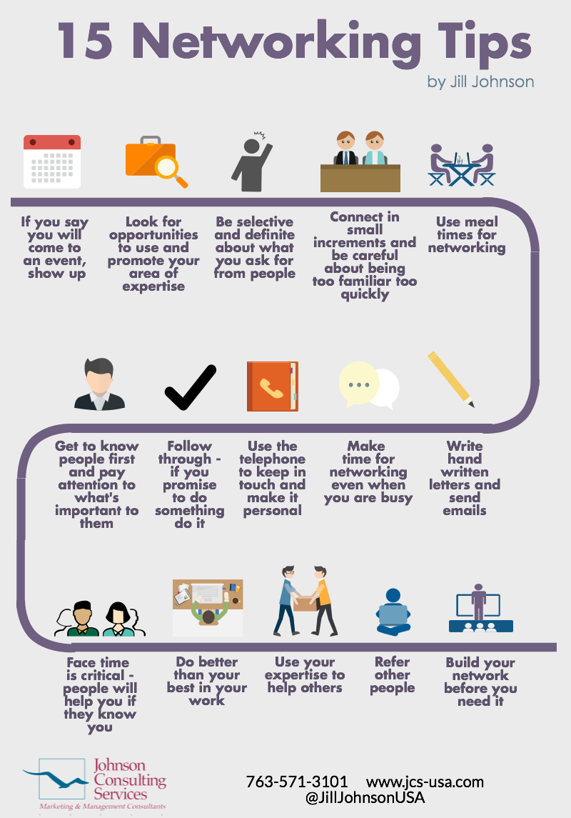 15 Networking Tips Infographic